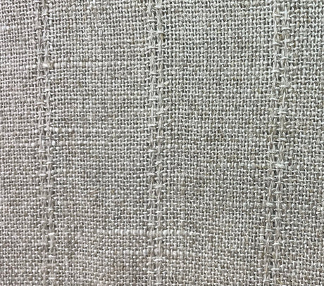 1 Yard Natural Italian Pure Linen Stitch Stripe Jacquard Fabric 60" Width