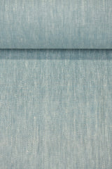 1 Yard Azure Linen Novelty Herringbone Yarn-Dyed Fabric Midweight 54 Inch Width