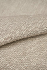 1 Yard Linen Novelty Herringbone Yarn-Dyed Fabric Buff Color 54” Width