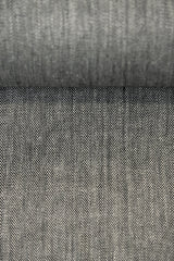 1 Yard Charcoal Linen Novelty Herringbone Yarn-Dyed Fabric Midweight 54 Inch Width
