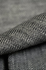 1 Yard Linen Novelty Herringbone Yarn Dyed Fabric Charcoal Color 54" Width
