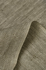 1 Yard Linen Novelty Herringbone Yarn Dyed Fabric Cocoa Color 54" Width