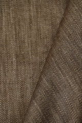 1 Yard Linen Novelty Herringbone Yarn Dyed Fabric Henna Color 54" Width