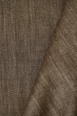 1 Yard Linen Novelty Herringbone Yarn Dyed Fabric Henna Color 54" Width