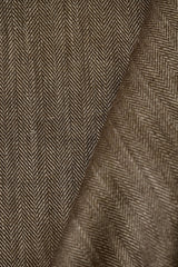 1 Yard Henna Linen Novelty Herringbone Yarn-Dyed Fabric Midweight 54 Inch Width