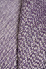 1 Yard Lilac Linen Novelty Herringbone Yarn-Dyed Fabric Midweight 54 Inch Width