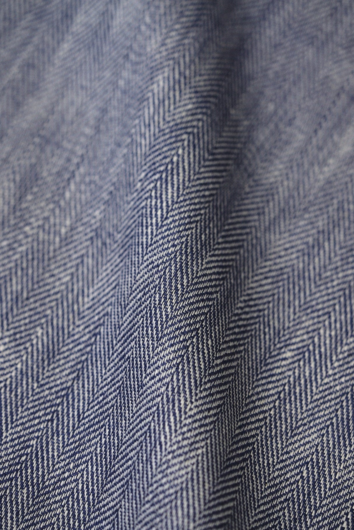1 Yard Linen Novelty Herringbone Yarn Dyed Fabric Royal Color 54" Width