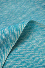 1 Yard Linen Novelty Herringbone Yarn Dyed Fabric Spa Color 54" Width