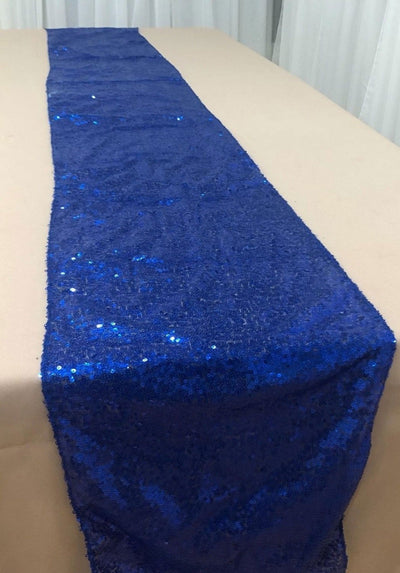 1 Yard Glitz Sequin Table Runner 11 x 96 Inches Sparkling Polyester Linen for Weddings and Events