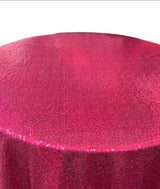 1 Yard Glitz Sequin Tablecloth 108 Inch Round Sparkling Polyester for Weddings and Events