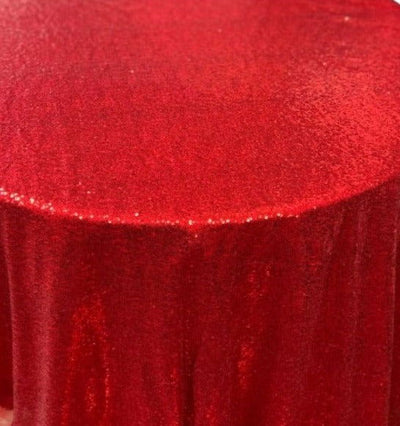 1 Yard Glitz Sequin Tablecloth Round 120 Inch Sparkling Polyester Linen for Weddings and Events