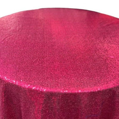 1 Yard Glitz Sequin Tablecloth Round 120 Inch Sparkling Polyester Linen for Weddings and Events