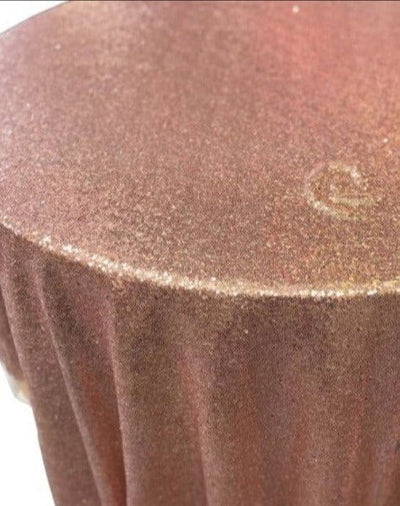 1 Yard Glitz Sequin Tablecloth Round 120 Inch Sparkling Polyester Linen for Weddings and Events