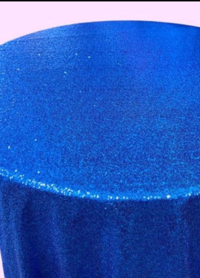 1 Yard Glitz Sequin Tablecloth Round 120 Inch Sparkling Polyester Linen for Weddings and Events