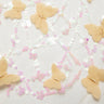 1 Yard Tulle Lace Fabric Embroidered with Applique and Beautiful 3D Butterfly Design, 52" Wide