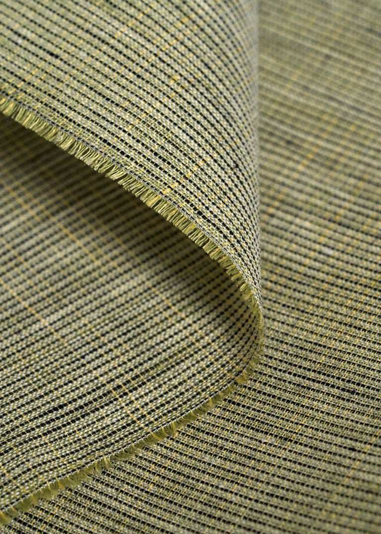 1 Yard Premium Irish Linen Green Tweed Stripe Fabric Material 62" 60"