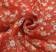 Hi Multi Chiffon 1B493 Polyester Chiffon Fabric - Red, Sheer, 58/60" Width