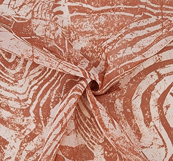 1 Yard Blush Hi Multi Chiffon Sheer Lightweight Polyester Fabric with Soft Drape 58/60" Wide