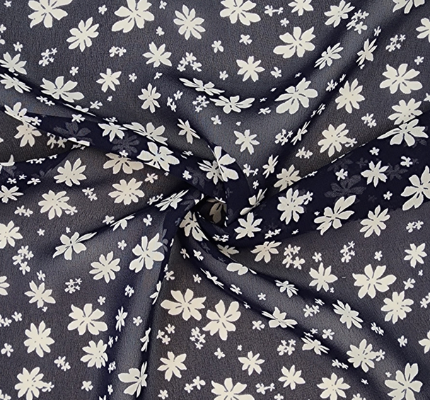 1 Yard Black or Ivory Hi Multi Chiffon Sheer Lightweight Polyester Fabric, 58/60" Wide