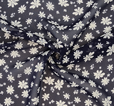 1 Yard Black or Ivory Hi Multi Chiffon Sheer Lightweight Polyester Fabric, 58/60" Wide