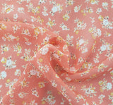 1 Yard Blush Hi Multi Chiffon Fabric Lightweight Sheer Polyester for Apparel & Crafts, 58/60" Wide