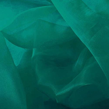 1 Yard Sparkle Crystal Sheer Organza Fabric, 60? Wide Shiny 100% Polyester Fabric for Fashion, Crafts, Decorations