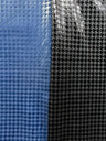 New Navy Or Black Houndstooth Foil Nylon Spandex Supplex Fabric - Navy, Black Houndstooth, 58" Width
