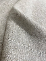 1 Yard Natural Italian Pure Linen Stitch Stripe Jacquard Fabric 60" Width