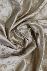 Champagne Jacquard Satin Polyester Fabric - Champagne Jacquard, 58"-60" Width (1 Yard)