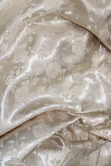 Champagne Jacquard Satin Polyester Fabric - Champagne Jacquard, 58"-60" Width (1 Yard)