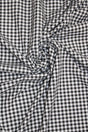 1/8 Black Gingham Checkered Poly Cotton Fabric - Black Gingham Checkered, 58/59" Width (1 Yard)