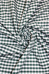 1/8 Hunter Green Gingham Checkered Poly Cotton Fabric - Hunter Green Gingham Checkered, 58/59" Width (1 Yard)