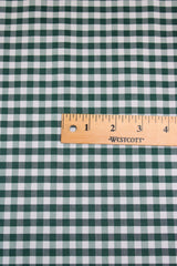 1/8 Hunter Green Gingham Checkered Poly Cotton Fabric - Hunter Green Gingham Checkered, 58/59" Width (1 Yard)