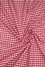 1/8 Red Gingham Checkered Poly Cotton Fabric - Red Gingham Checkered, 58/59" Width