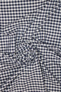 1/8 Navy Gingham Checkered Poly Cotton Fabric - Navy Gingham Checkered, 58/59" Width