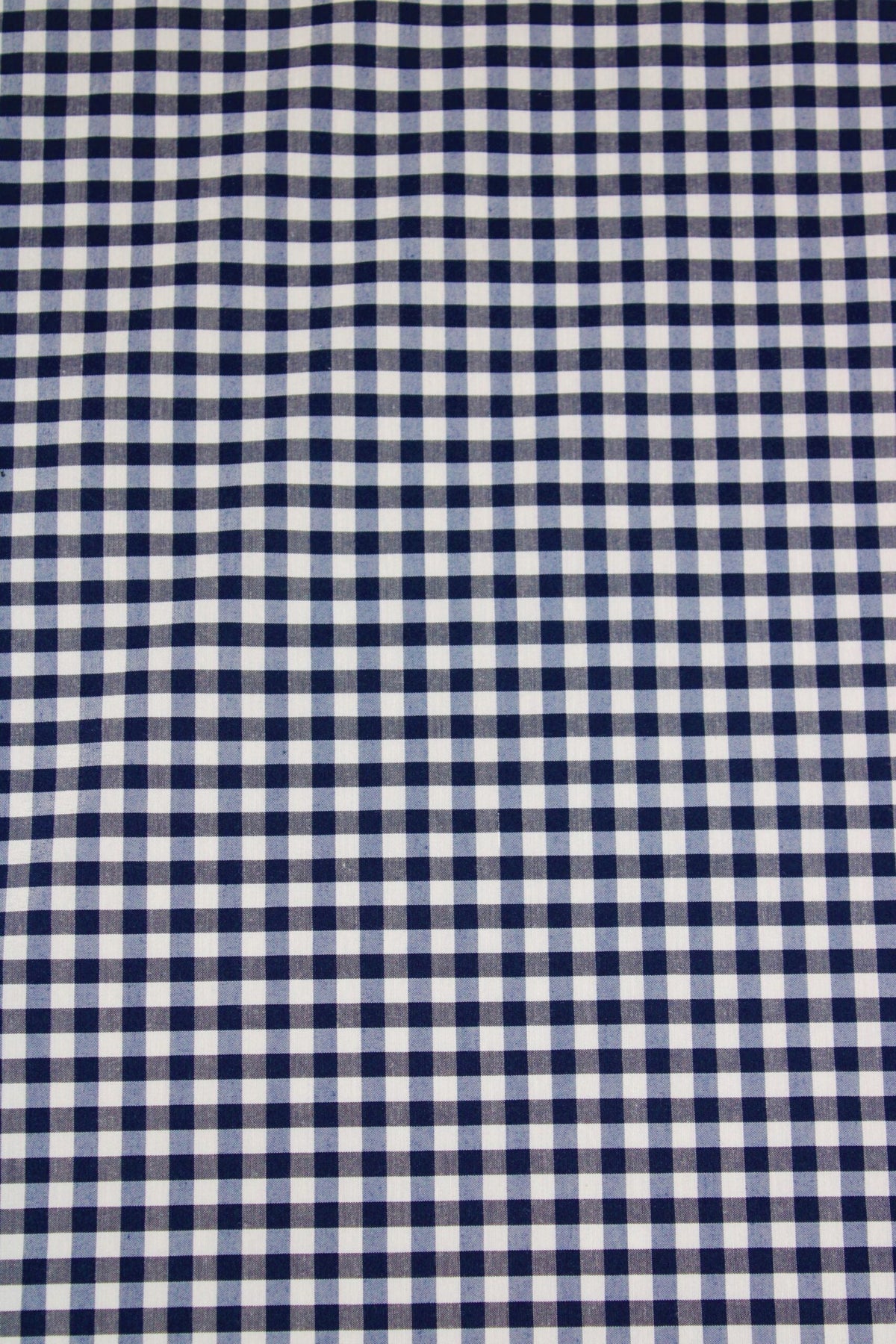 1/8 Navy Gingham Checkered Poly Cotton Fabric - Navy Gingham Checkered, 58/59" Width