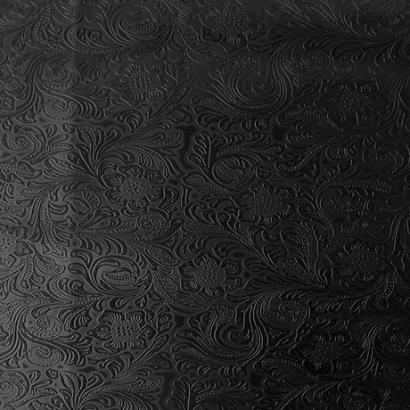 1 Yard Western Floral PU Faux Leather Vinyl Fabric 100% Polyurethane
