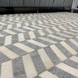 Handmade Leather Patchwork Cowhide Rug 50% Viscose, 50% Real Cowhide