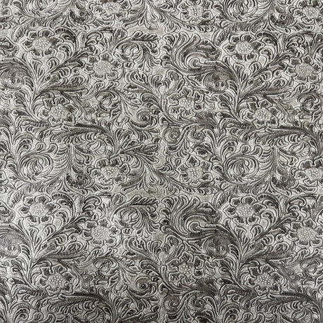 Floral Western Faux Leather PU Fabric 56” Wide Vinyl Material for Wallets, Crafts & Décor