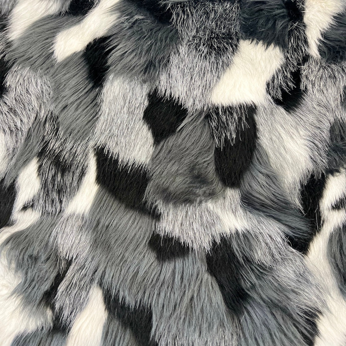 1 Yard Multicolor Patchwork Faux Fur Fabric