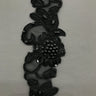 1 Yard Handmade Beaded & Corded Lace Trimming Embroidered on Polyester Organza 2 Inch Width