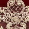 1 Yard Beaded Lace Trimming on Organza | 6" Wide | Handmade Embroidered Trim for Bridal, Gowns & Costumes