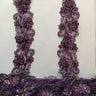 1 Yard Elegant Beaded & Corded Lace Trimming Embroidered on 100% Polyester Organza for Special Occasion Dresses 2 Inch Width