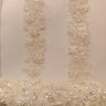 1 Yard Elegant Beaded & Corded Lace Trimming Embroidered on 100% Polyester Organza for Special Occasion Dresses 2 Inch Width