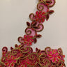 1 Yard Luxurious Beaded Corded Lace Trimming Embroidered Polyester Organza for Dresses 1.5 Inch Width