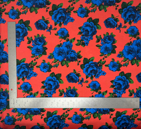 1 yard Liverpool knit floral print fabric with stretch for dresses skirts tops and blouses 60 inches