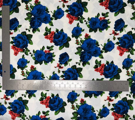 1 yard Liverpool knit floral print fabric with stretch for dresses skirts tops and blouses 60 inches