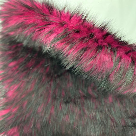 1 Yard Husky Print Long Pile Shaggy Faux Fur Fabric 60" Width