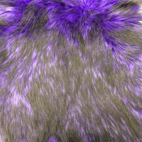 1 Yard Husky Print Long Pile Shaggy Faux Fur Fabric 60" Width