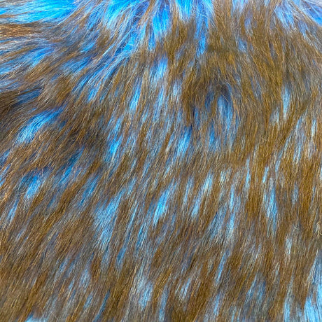 1 Yard Husky Print Long Pile Shaggy Faux Fur Fabric 60" Width